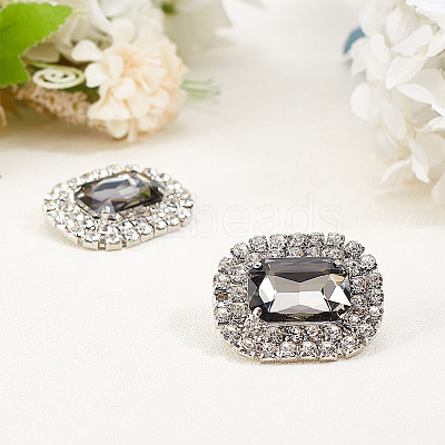 Alloy Rhinestone Shoe Decorations FIND-WH0126-417E-1