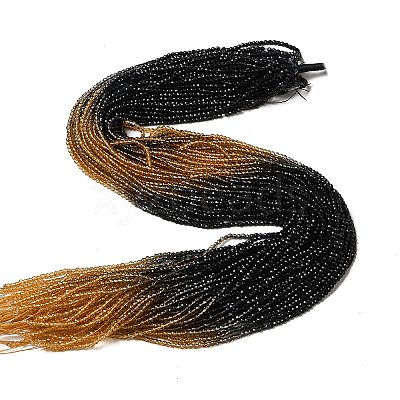 Transparent Gradient Color Glass Beads Strands GLAA-H021-01A-07-1