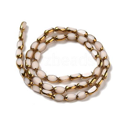 Electroplate Opaque Color Glass Beads Strands EGLA-Q127-A01-02J-1