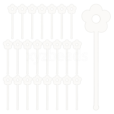 24Pcs Transparent Acrylic Stirring Rods AJEW-FG0003-15C-1