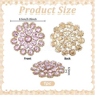 Brass Rhinestone Applique DIY-FG0009-87B-1
