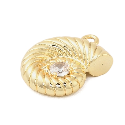 Brass Micro Pave Cubic Zirconia Pendants KK-I380-05G-1
