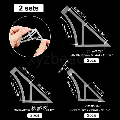 2 Sets Transparent Acrylic Template for Pet's Bandana FIND-AR0002-24-1