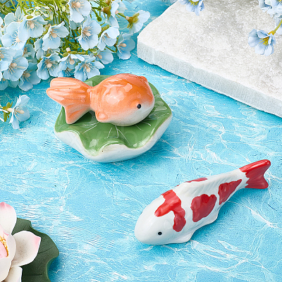 3Pcs 3 Styles Ceramic Display Decorations DJEW-GF0001-73-1