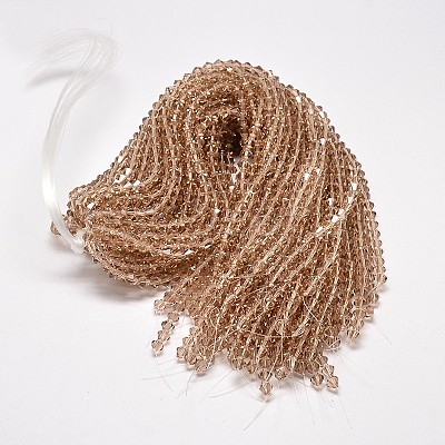 Transparent Glass Beads Strands EGLA-A039-T2mm-D12-1