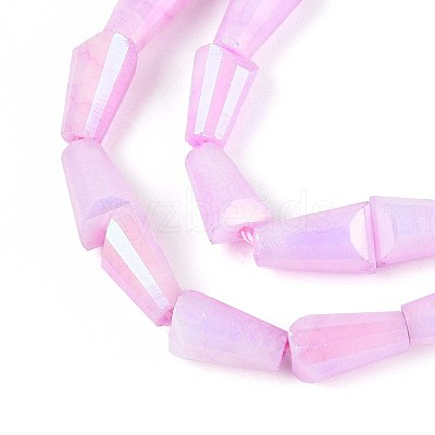 Anti-Tarnish Electroplate Glass Beads Strands GLAA-T025-27G-1