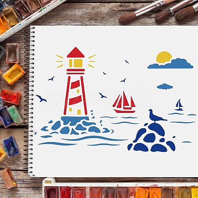 Large Plastic Reusable Drawing Painting Stencils Templates DIY-WH0202-137-1