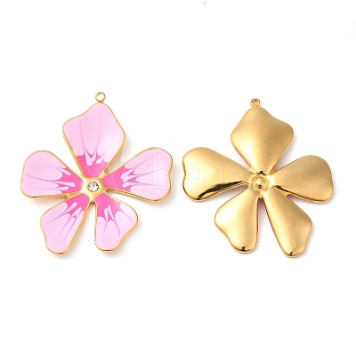 304 Stainless Steel Enamel Pendants STAS-K256-15G-04-1