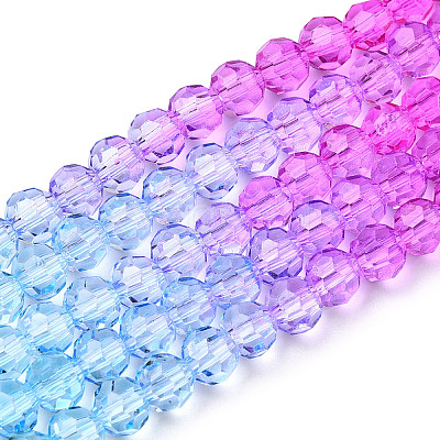 Transparent Glass Beads Strands GLAA-E036-07P-1