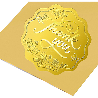 Self Adhesive Gold Foil Embossed Stickers DIY-WH0211-171-1