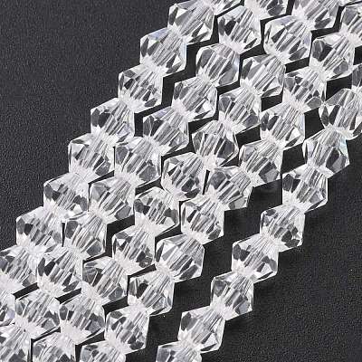 Imitate Austrian Crystal Bicone Glass Beads Strands GLAA-F029-4x4mm-13-1