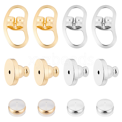 24Pcs 6 Styles Silicone Ear Nuts SIL-BBC0001-05-1