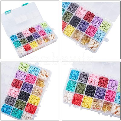 Handmade Polymer Clay Beads CLAY-JP0001-03-6mm-1