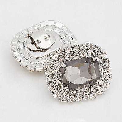 Alloy Rhinestone Shoe Decorations FIND-WH0126-417E-1