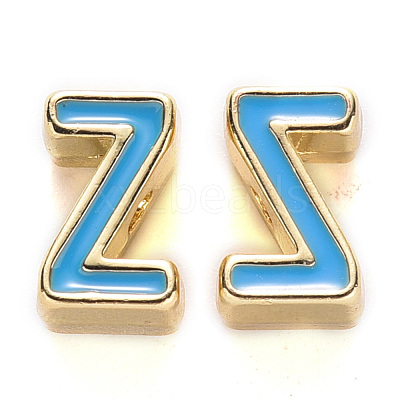Rack Plating Alloy Enamel Beads X-ENAM-S122-033Z-NR-1