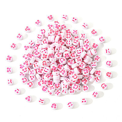 White Opaque Acrylic Beads MACR-YW0001-20E-1