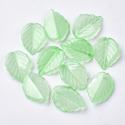 Transparent Spray Painted Glass Pendants GLAA-S054-006A-02-1