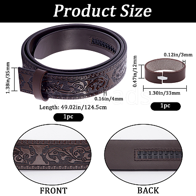Cowhide Leather Men's Waist Belt Strap Accessories FIND-WH0111-498B-1