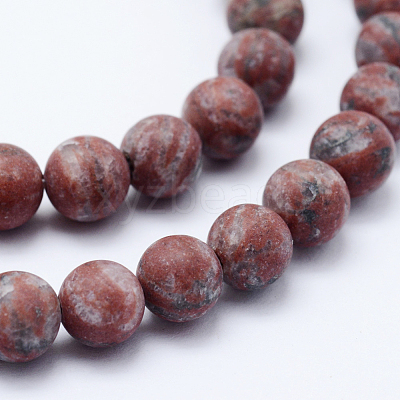 Natural Sesame Jasper/Kiwi Jasper Beads Strands X-G-F518-23-8mm-1