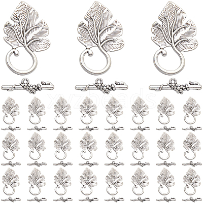30Pcs  Alloy Toggle Clasps FIND-SP0001-56AS-1