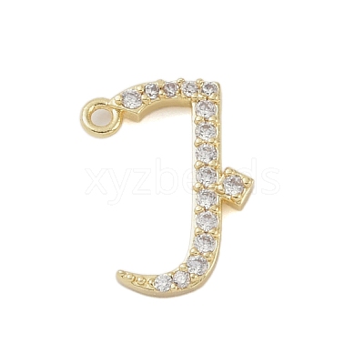 Rack Plating Brass Micro Pave Clear Cubic Zirconia Pendants KK-A224-03G-G-1