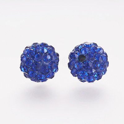 Polymer Clay Rhinestone Beads X-RB-K050-8mm-C19-1