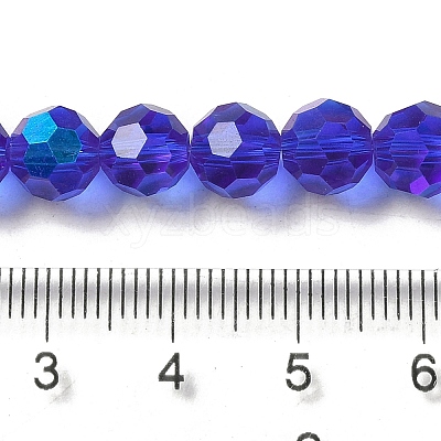 Electroplate Transparent Glass Beads Strands EGLA-A035-T8mm-L06-1