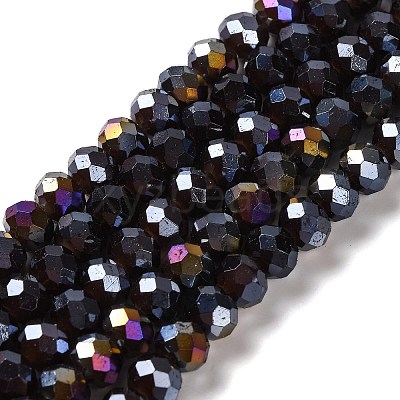 Baking Electroplate Glass Beads Strands DGLA-A039-J10mm-B20-1