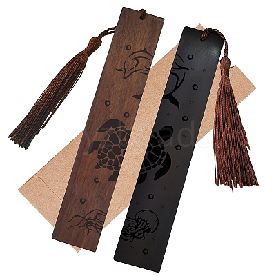1 set Wood Bookmarks Set AJEW-CP0001-78B-1