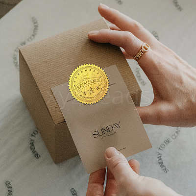 Self Adhesive Gold Foil Embossed Stickers DIY-WH0211-331-1