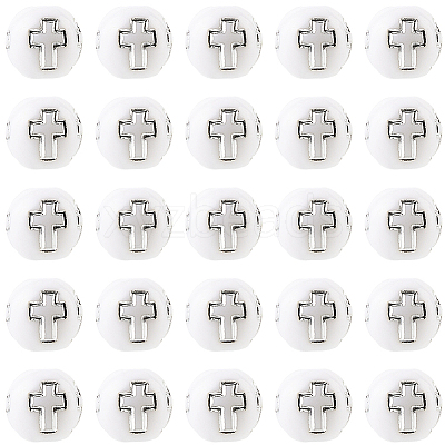 600Pcs Plating Acrylic Beads PACR-PA0001-10A-1