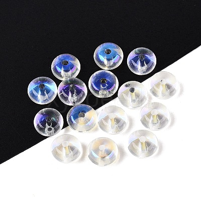 Baking Paint Electroplate Transparent Glass Beads EGLA-Q141-01B-A13-1