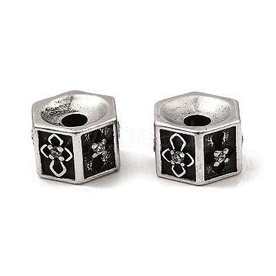 Brass Cubic Zirconia Beads KK-K346-08AS-1