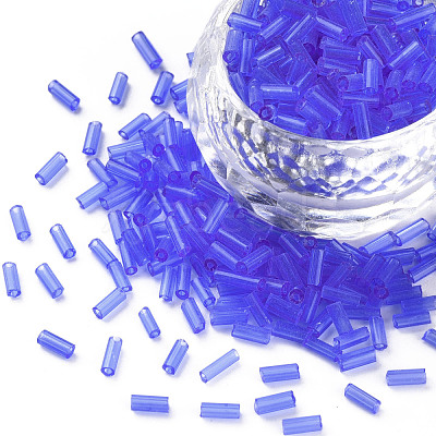 Transparent Glass Bugle Beads SEED-N005-001-C03-1
