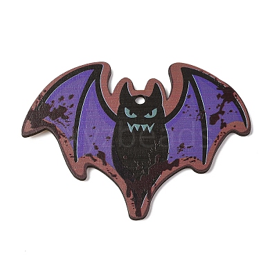 Halloween Printed Wooden Big Pendants WOOD-I016-01K-1
