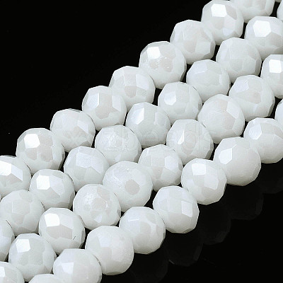 Electroplate Glass Beads Strands EGLA-A034-P6mm-A02-1