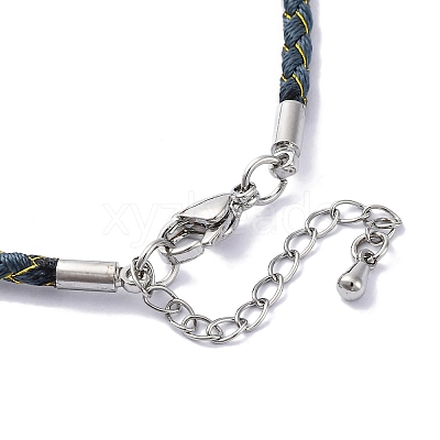 Polyester Cord Braided Bracelet Makings MAK-Z003-01P-06-1