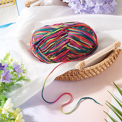 Light Gradient Segment Dyed Polyester Yarn DIY-TADJ0002-005L-1