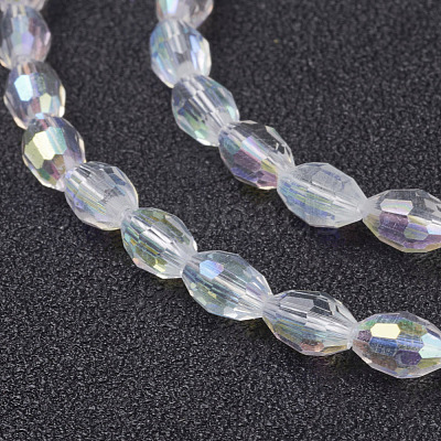 Electroplate Glass Beads Strands GC885Y-3-1