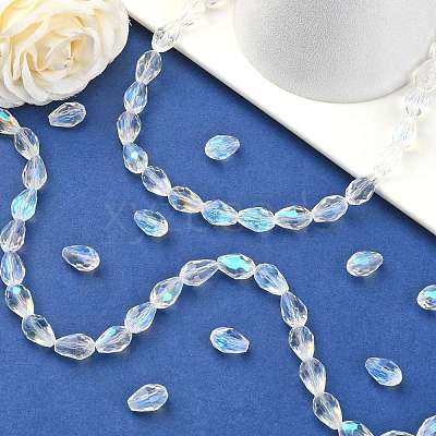 Electroplate Glass Bead Strands EGLA-E010-8x12mm-AB01-1