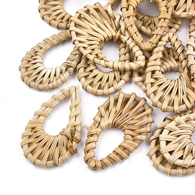 Handmade Reed Cane/Rattan Woven Pendants WOVE-T005-17-1