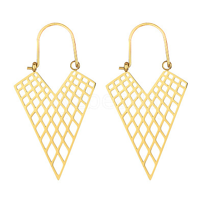 Bohemian Style 304 Stainless Steel Triangle Hoop Earrings FS-WG1E45B-05-1