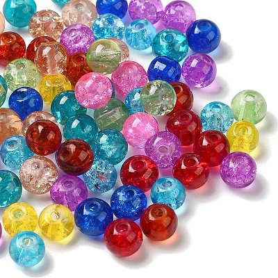 Transparent Crackle Glass Beads CCG-MSMC0002-03-M-1