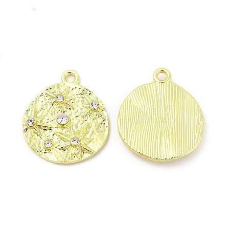 Rack Plating Alloy Rhinestone Pendants FIND-C018-13LG-1