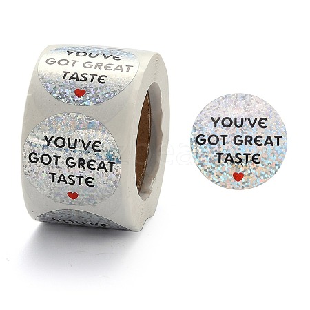 You've Got Great Taste Holographic Stickers X-DIY-P005-B01-1