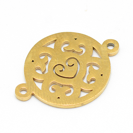 PVD Vacuum Plating 201 Stainless Steel Connector Charms STAS-T008-170-01-1