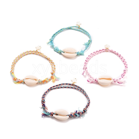 Adjustable Cotton Braided Bead Bracelets BJEW-JB05602-1
