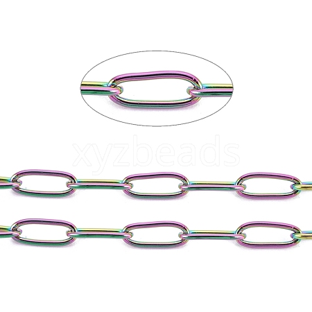 Ion Plating(IP) 304 Stainless Steel Paperclip Chains CHS-F010-01B-MC-01-1