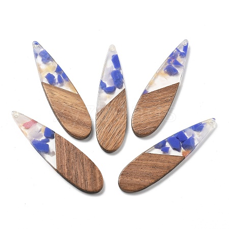 Resin and Walnut Pendants FIND-R051-14G-1