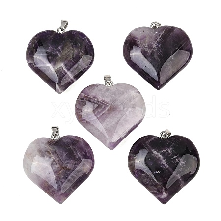 Natural Banded Amethyst Pendants GG-K002-04T-1